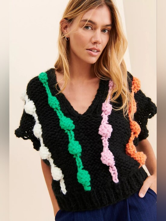SAACHI Sweaters - Anthropologie Saachi Multi Colored Sweater Vest Top EUC